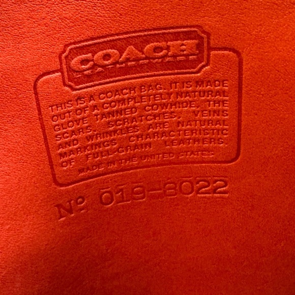 Coach Red Station Bag Leather GVC Authentic - Picture 8 of 9